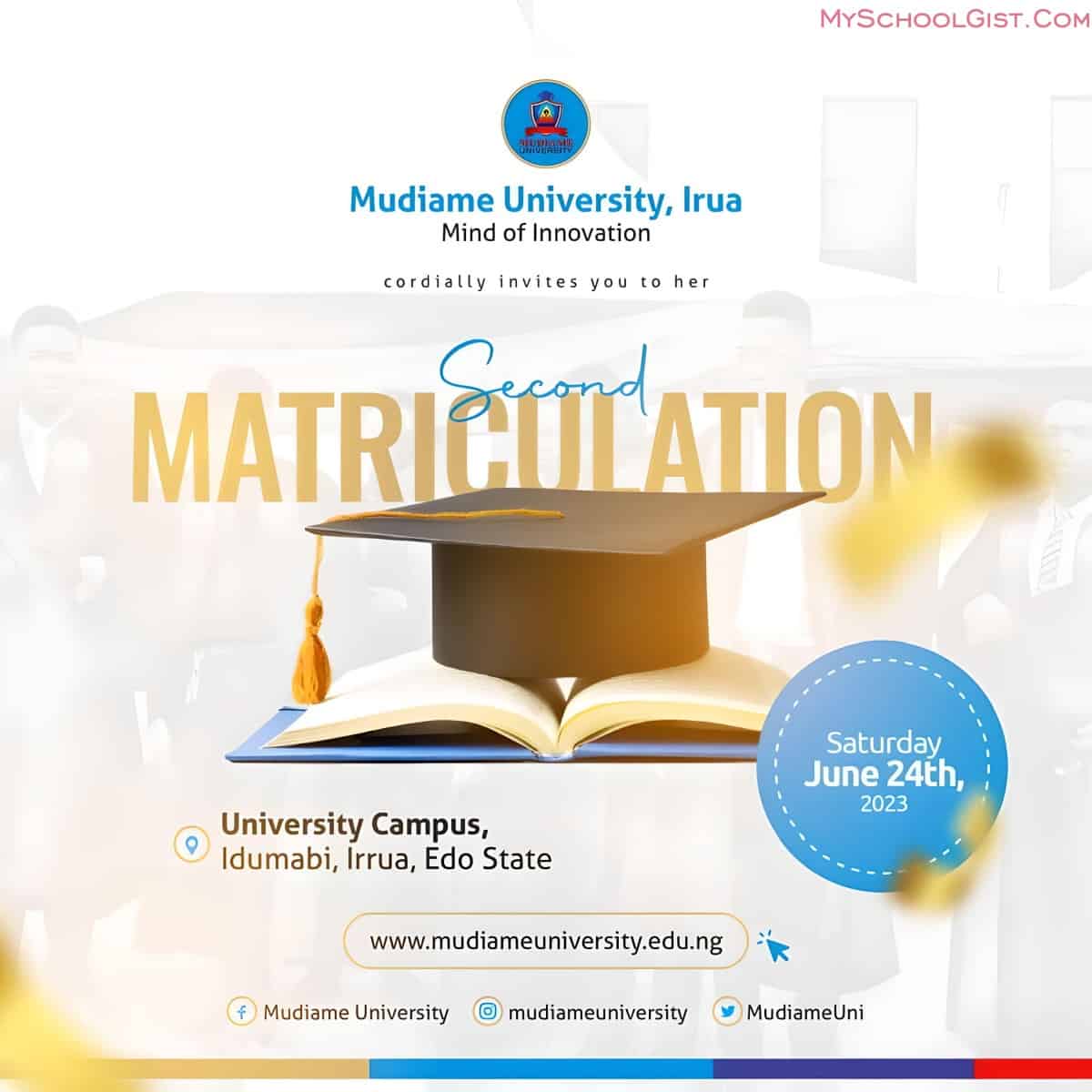 Mudiame University 2nd Matriculation Ceremony 2023