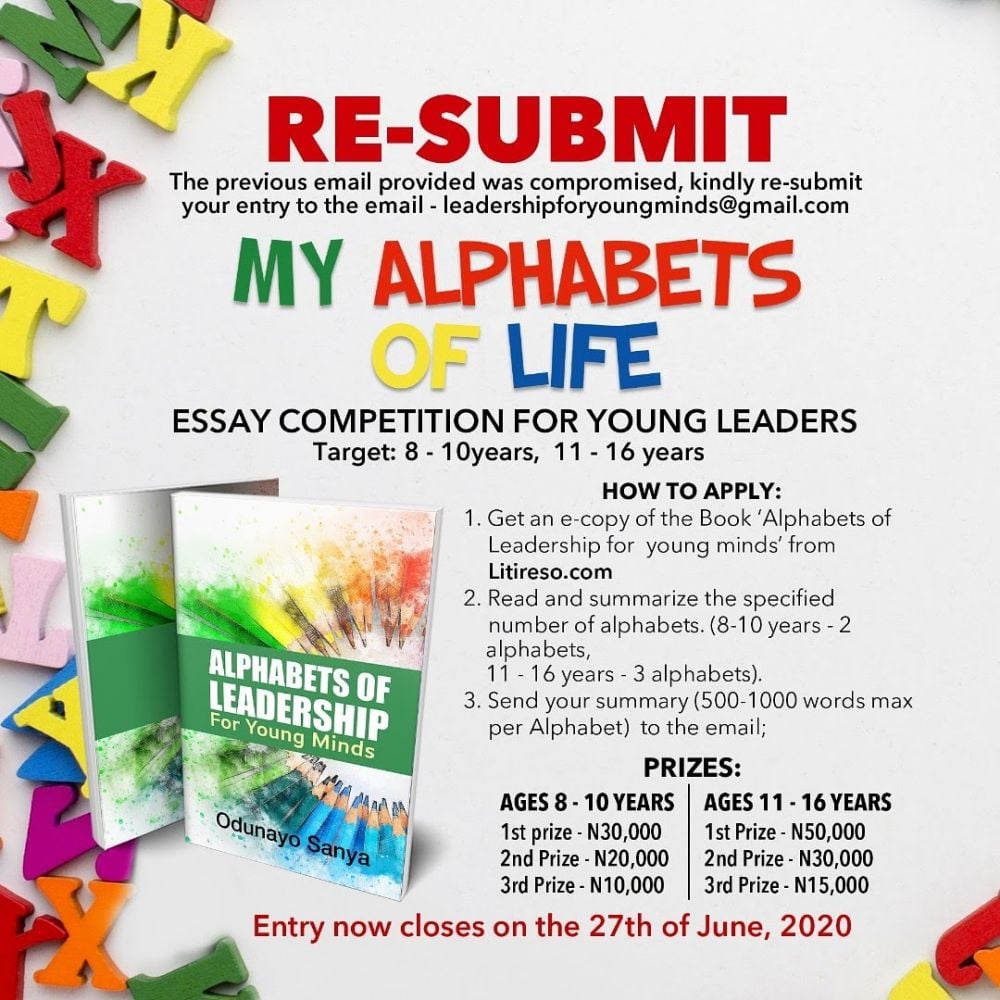 My Alphabets of Life Essay Competition