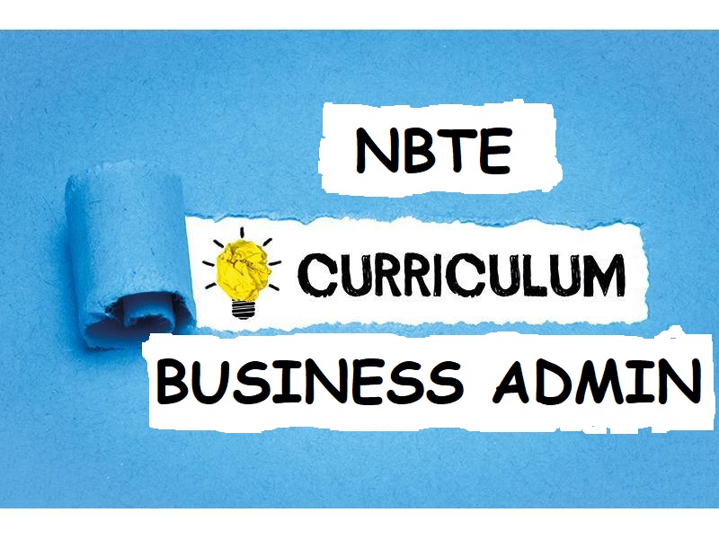 NBTE Curriculum For Business Administration ND 1 & 2 PDF 2023/2024 Session