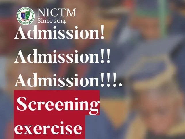 NICT ND Screening Exercise Schedule 2023/2024 Academic Session Out