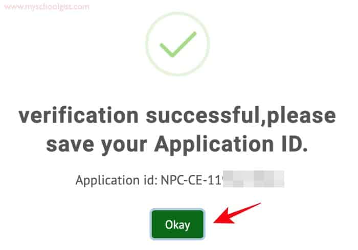 NIN verification successful save application ID