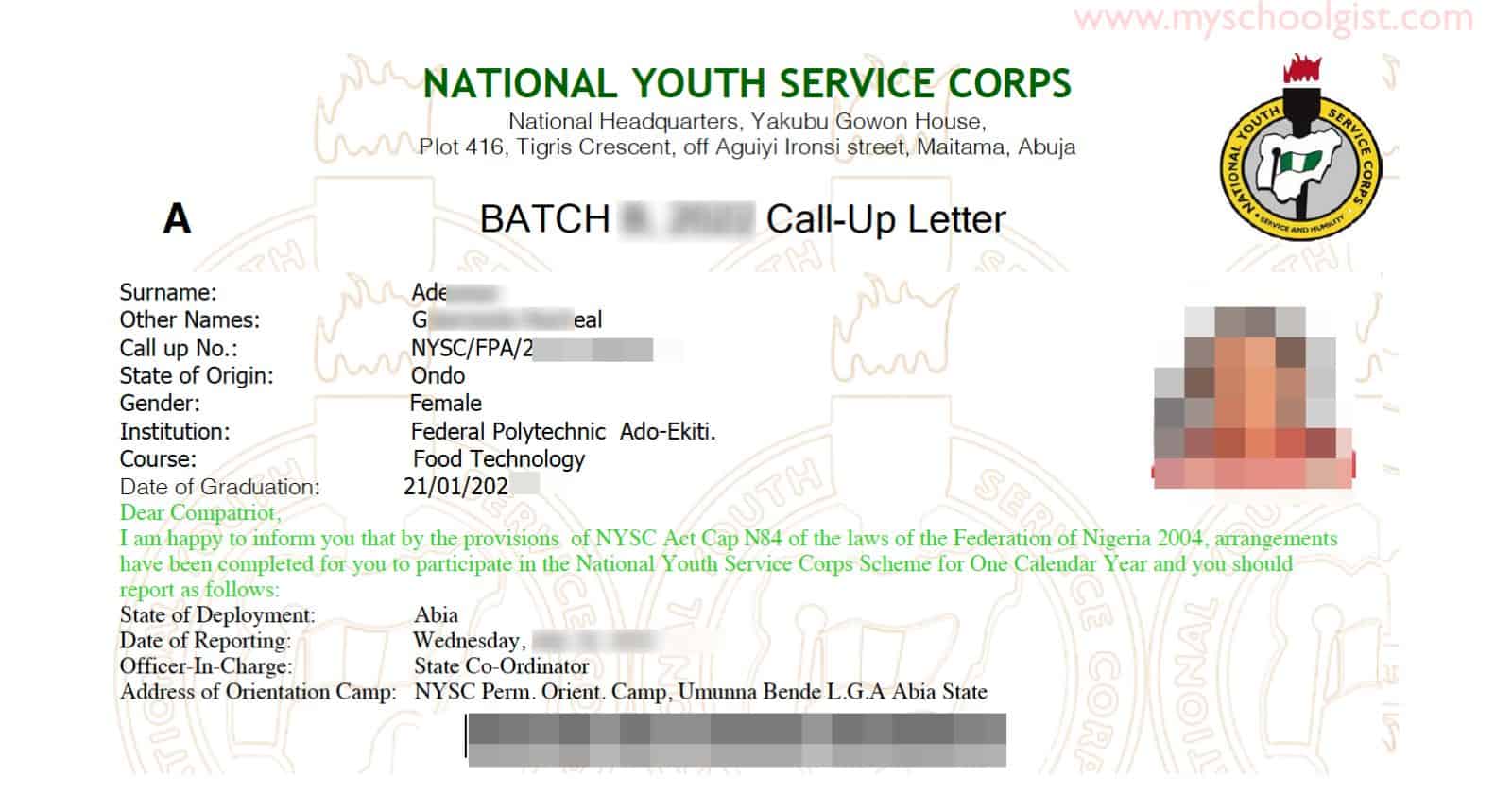 How to Print NYSC Call-Up Letter for 2023 Batch 'C' Stream II