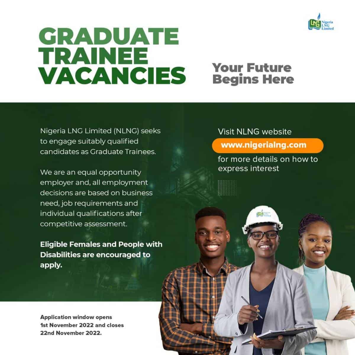 NLNG Graduate Trainee Recruitment 2023