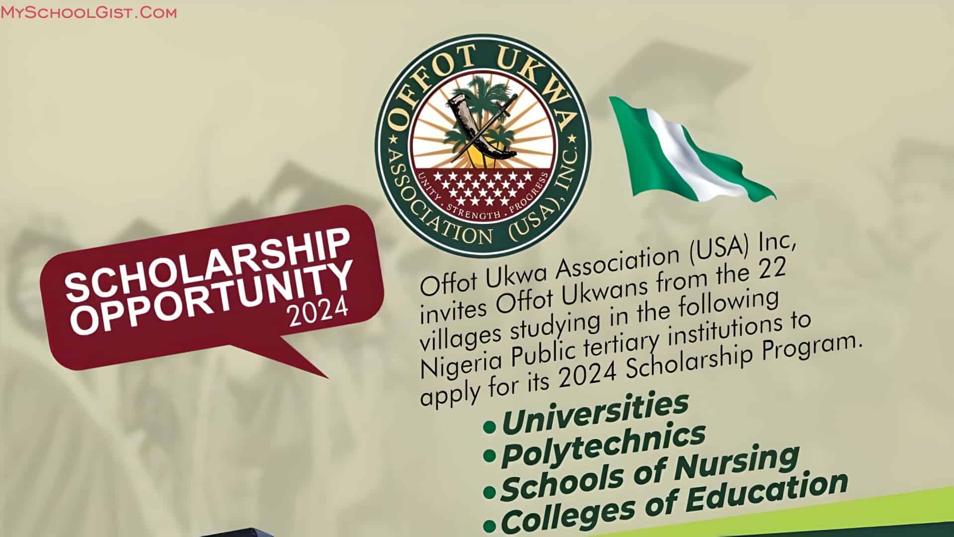 Offot Ukwa Association (USA) Inc Scholarship Program 2024