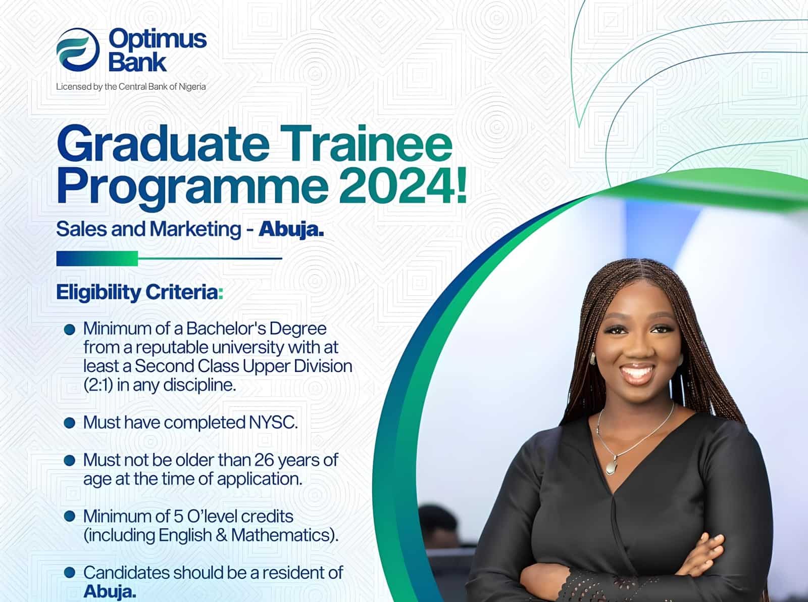 Optimus Bank Graduate Trainee Opportunity 2024 - Apply Now!