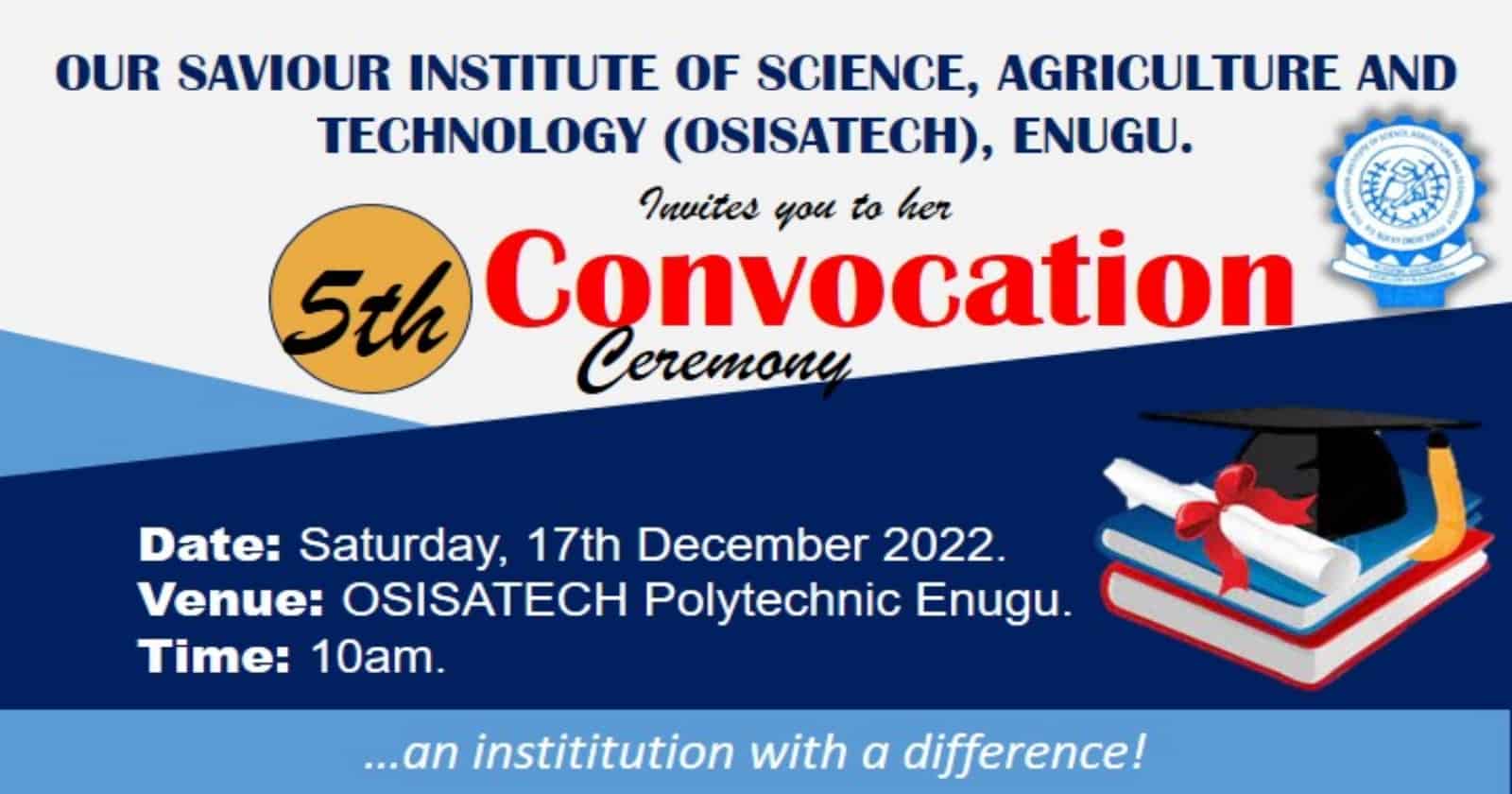 OSISATECH 5th Convocation Ceremony Programme Events