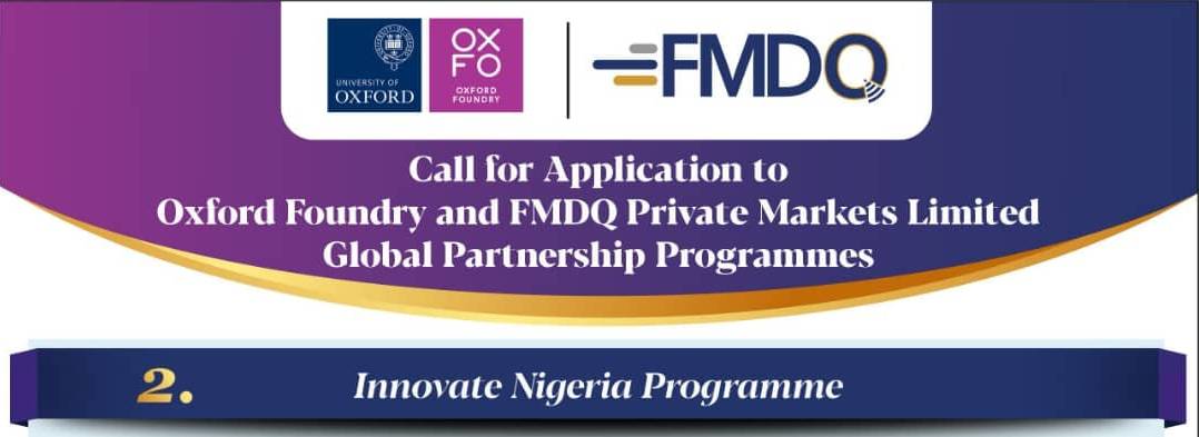 Oxford Foundry/FMDQ Innovate Nigeria Programme 2022