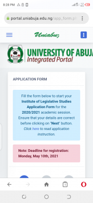 UNIABUJA new deadlines for available programmes in the 2020/2021 session