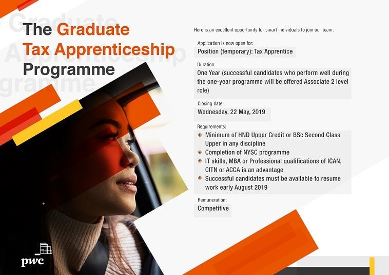 PricewaterhouseCooper PwC Graduate Tax Apprenticeship Programme