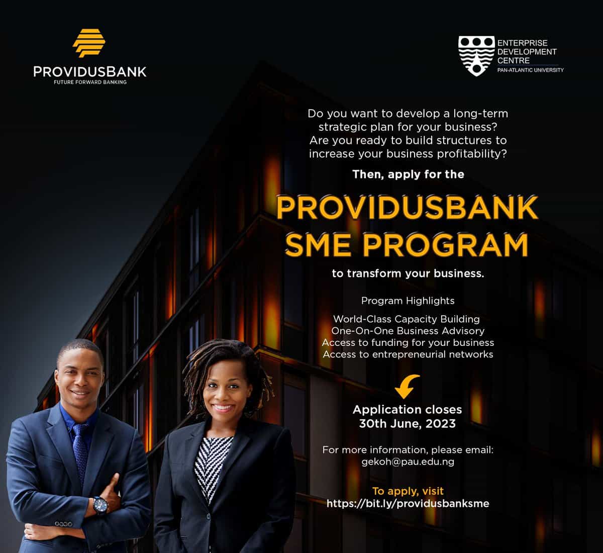 Boost Your Business: ProvidusBank SME Program 2023