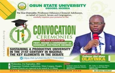 UNIOSUN announces 11th Convocation Ceremony