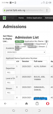 Fed Poly, Bauchi diploma admission list for 2020/2021 session