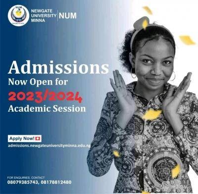 Newgate University, Minna Undergraduate Admissions, 2023/2024 Session