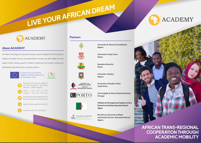 African Trans-Regional Cooperation through Academic Mobility (ACADEMY) Scholarships for African Staff/Students 2020