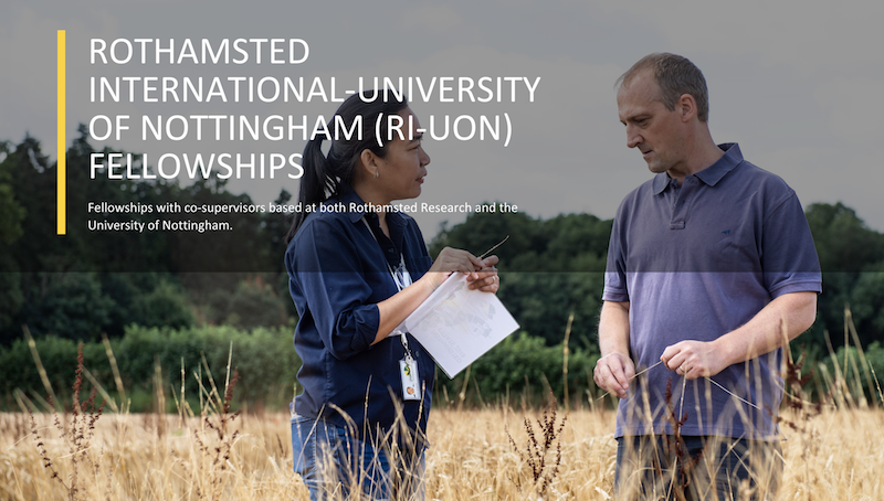 Rothamsted International University of Nottingham RIUON Fellowship