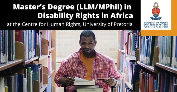 Scholarship Masters Degree in Disability Rights in Africa