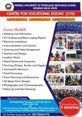 FUPRE Centre for Vocational Studies announces admission