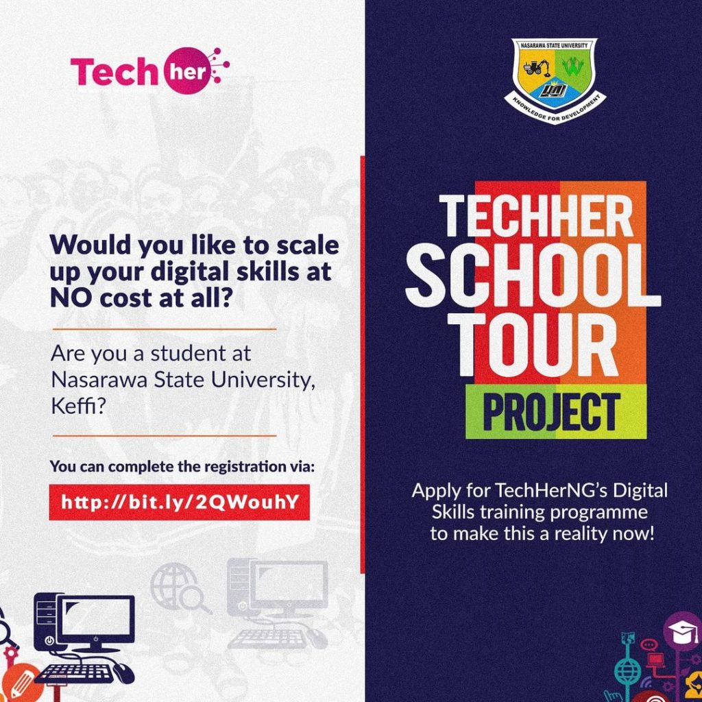 TechHerNG Digital Skills Training Registration 2021 for NSUK Students