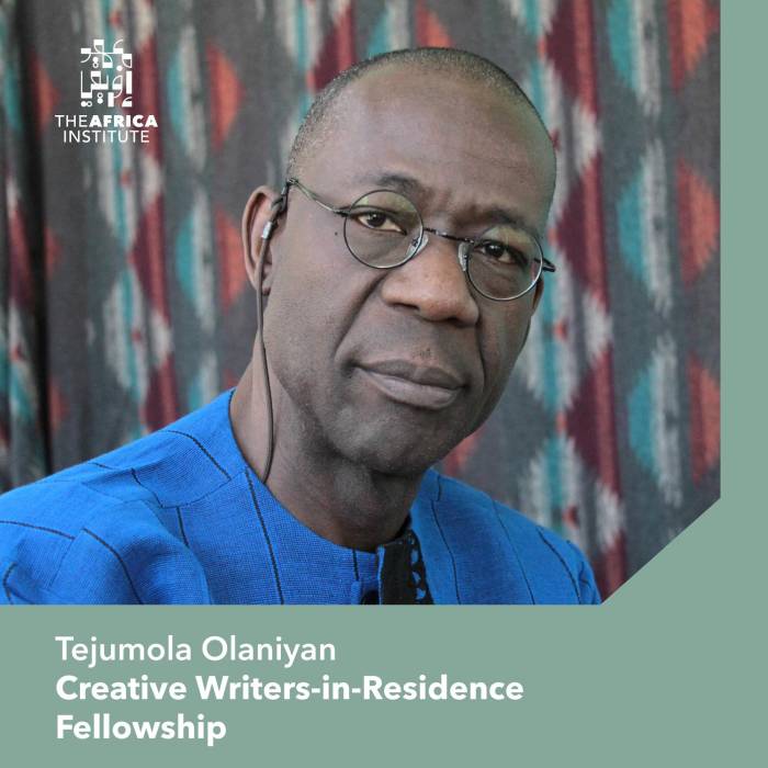 Tejumola Olaniyan Creative Writers-in-Residence Fellowship 2022