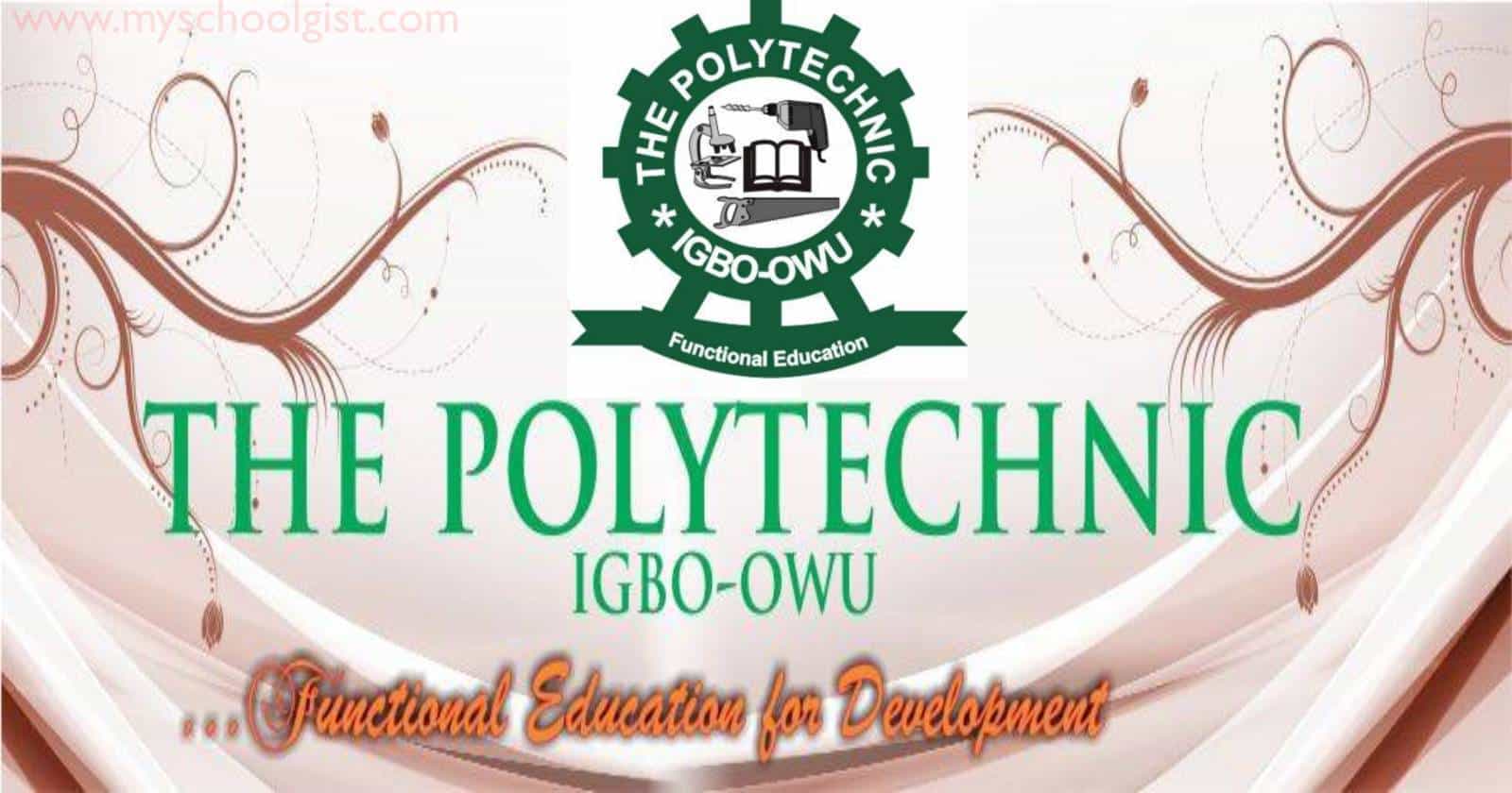 The Polytechnic Igbo-Owu HND Admission Form 2023/2024