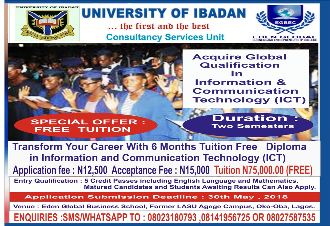 UICONSULT Partners Eden Global Computer College To Offer Tuition Free Professional Diploma In ICT