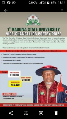 1st Kaduna State University Vice Chancellor Poetry Prize