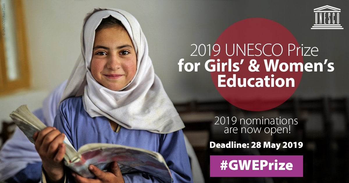 UNESCO Prize for Girls and Womens Education 2019