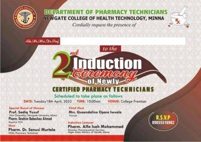 Newgate College of Health Technology 2nd induction for Pharmacy Technicians