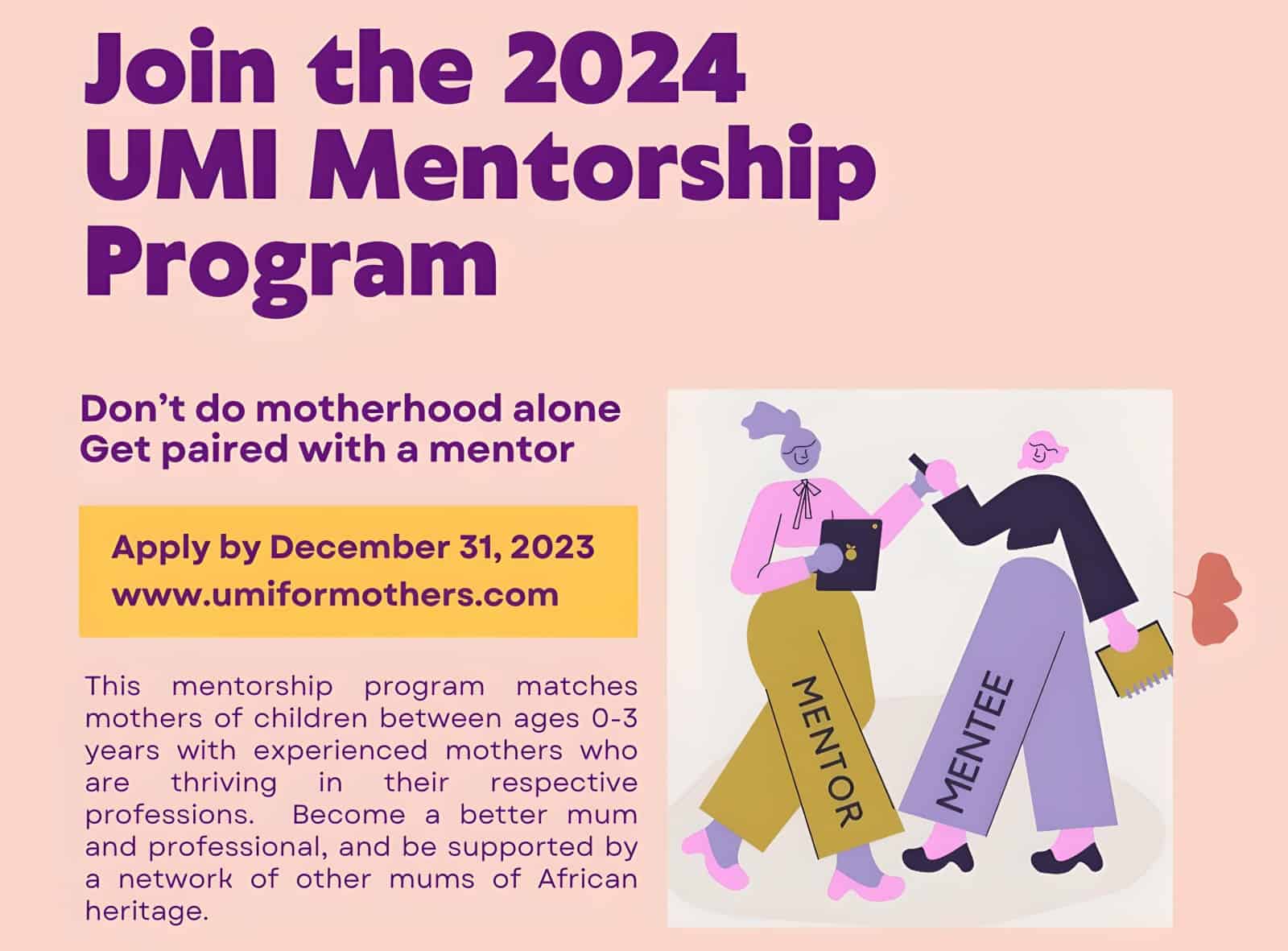 Umi Mentorship Program 2024: Empowering African Descent Mums