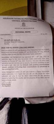 ATAP announces Sallah break