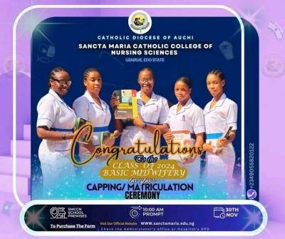 Sancta Maria College of Nursing Sciences 2024 Matriculation/Capping Ceremony