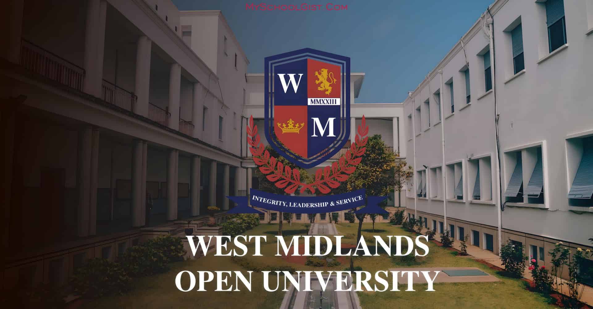 West Midlands Open University Admission Form 2024/2025