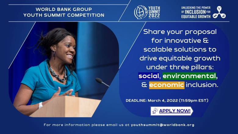 World Bank Group (WBG) 2022 Youth Summit Competition