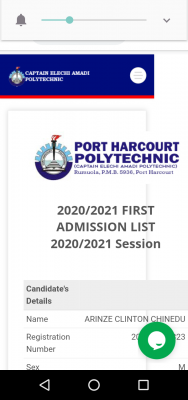 Elechi Amadi Polytechnic 1st batch admission list for 2020/2021 session