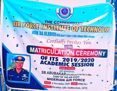 AFIT issues notice on 2019/2020 matriculation ceremony