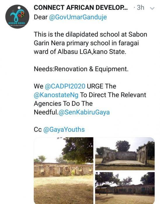 Kano youths cry out over deplorable condition of a school in the state