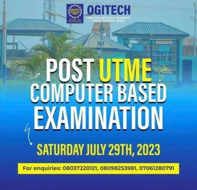 OGITECH Post-UTME CBT screening date