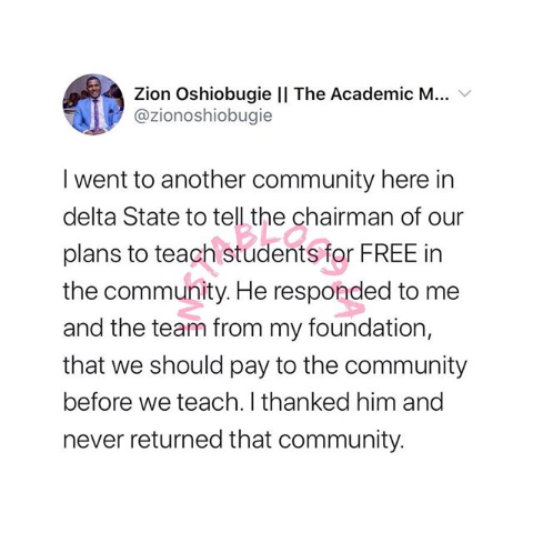 See the Condition a Community Chairman gave a Career Coach who Wanted to Teach Students