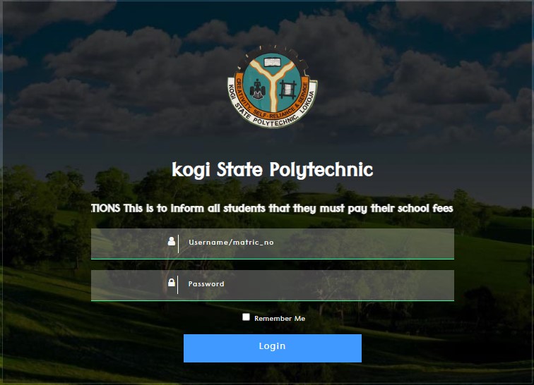 Kogi State Poly Login Portal