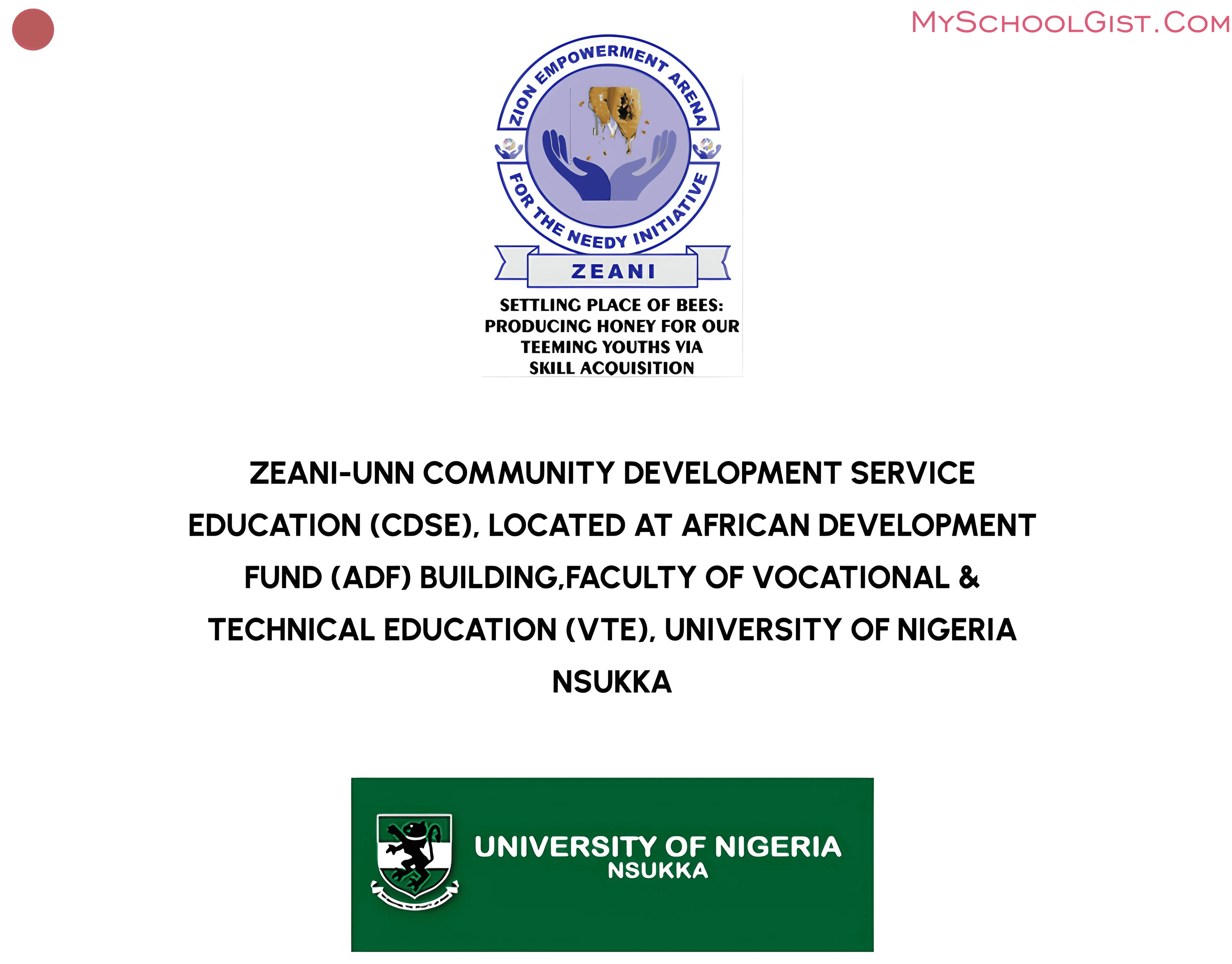 ZEANI-UNN Admissions for Technical Skills Programme 2024