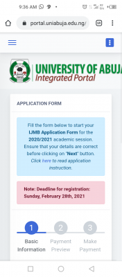 UNIABUJA extends IJMB registration for 2020/2021 session