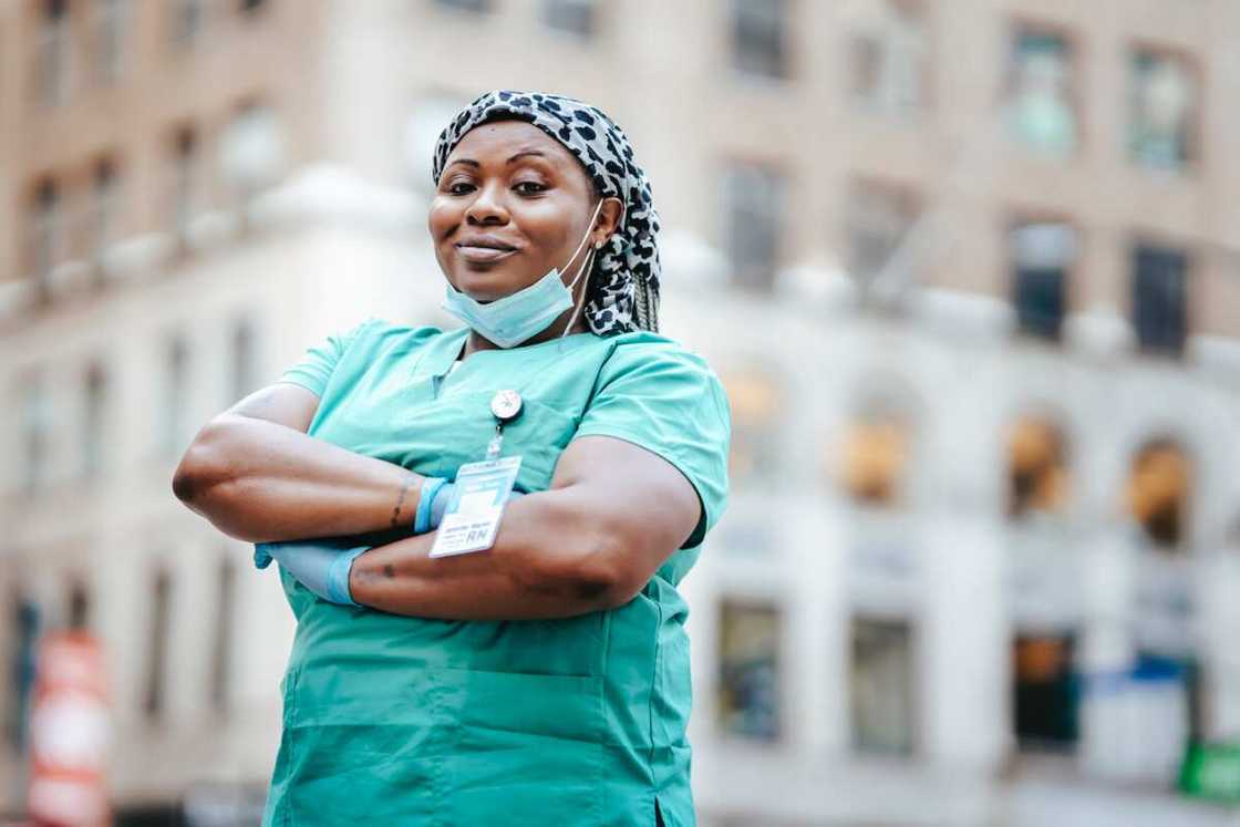 A nurse lady smiling