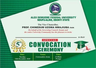 FUNAI announces 5th convocation ceremony