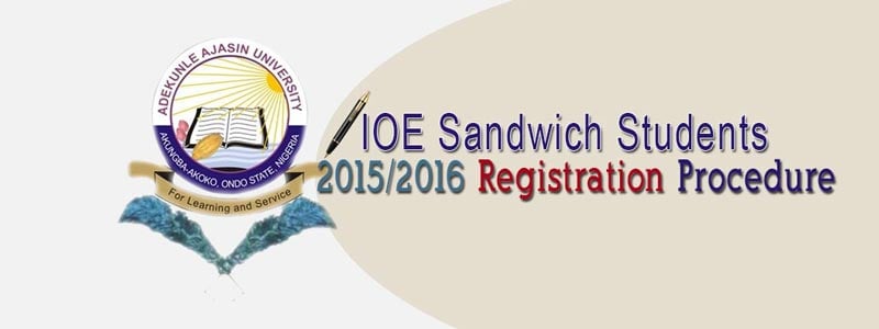AAUA New Sandwich Students Registration Procedure - 2015/16
