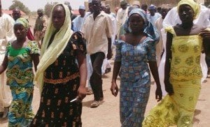 Some of the abducted girls who escaped their abductors in Sambisa forest in Borno 