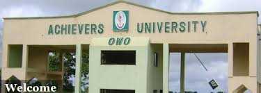 Achievers University Post-UTME Form for 2023/2024 session