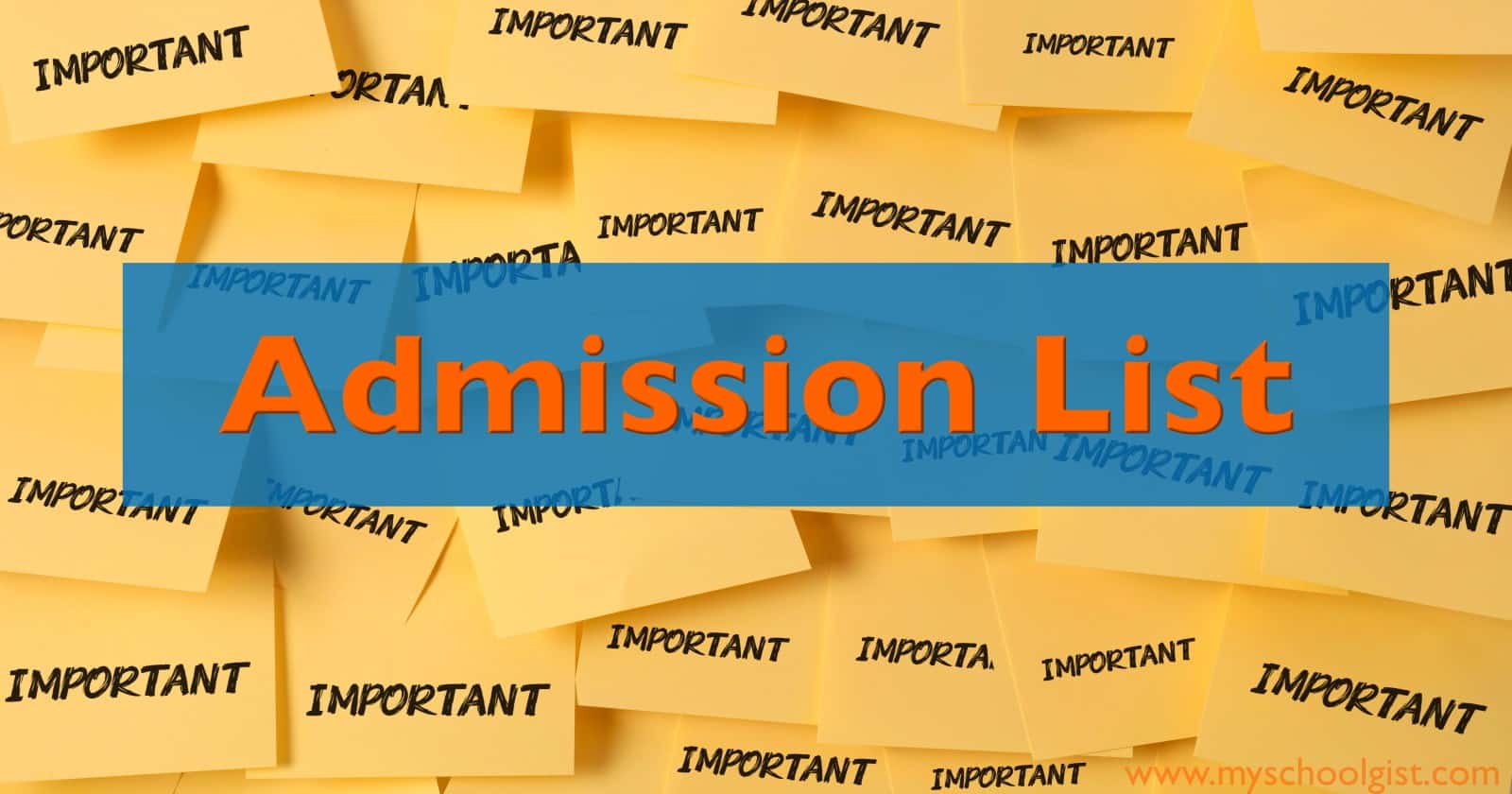 Schools Whose Admission Lists Have Been Released 2023/2024