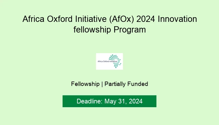 Africa Oxford Initiative (AfOx) 2024 Innovation fellowship Program