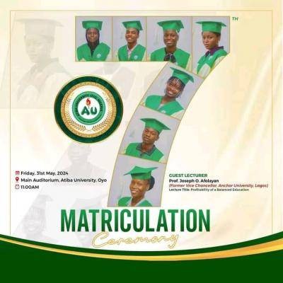 Atiba University announces 7th Matriculation ceremony