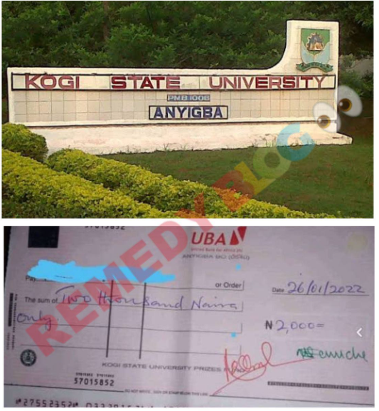 Kogi state university reportedly awards N2,000 to best graduating students